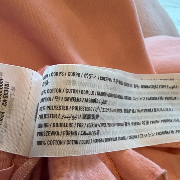 Abercrombie Fitch Pink Square Neck Puffy Sleeve Cropped Top Womens XS - Picture 6 of 6